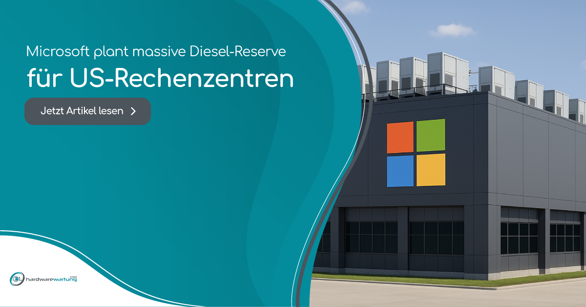 Microsoft plant massive Diesel-Reserve für US-Rechenzentren