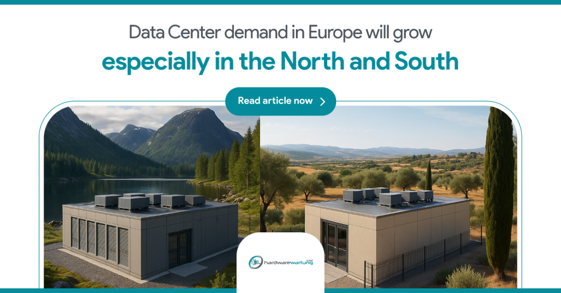 Data center demand in Europe will grow especially in the North and the South