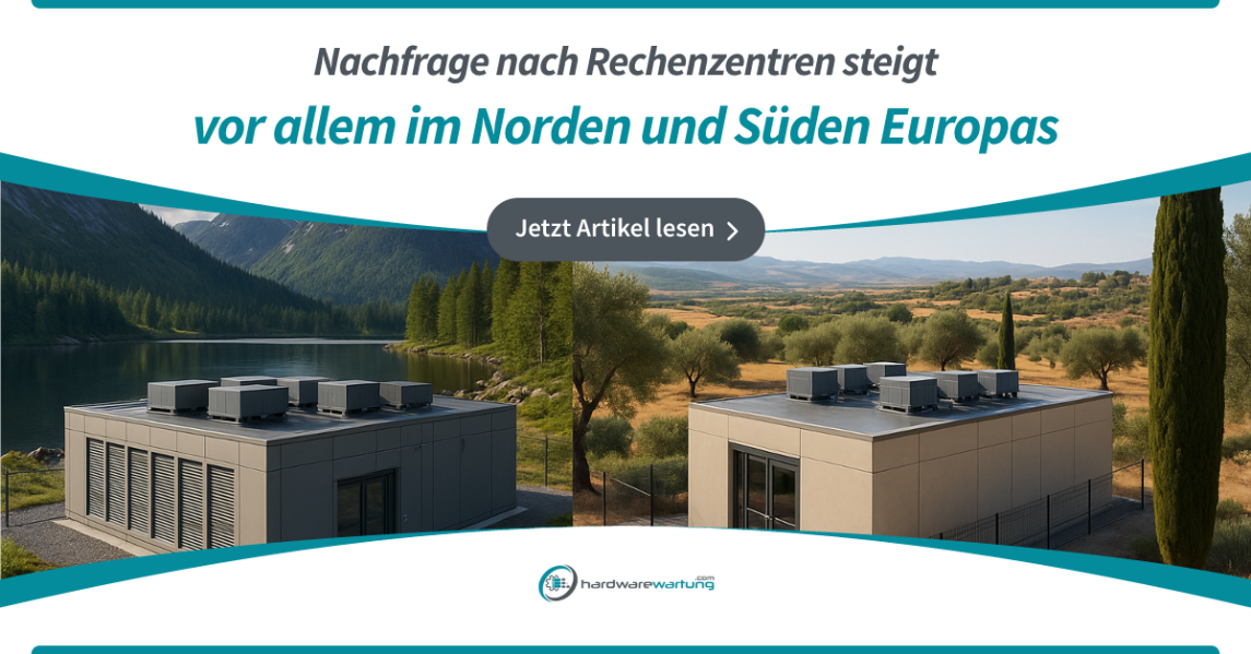 Bericht: Nachfrage nach Rechenzentren wird vor allem im Norden und im Süden Europas steigen