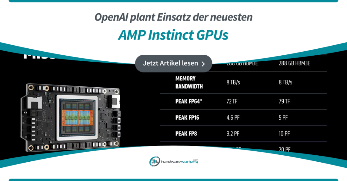 OpenAI plant Einsatz der neuesten AMP Instinct GPUs