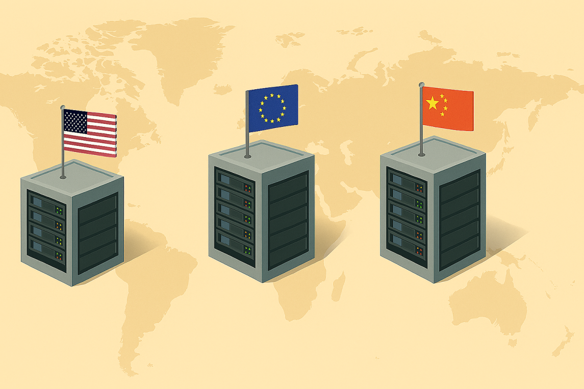 Rechenzentren in den USA, der EU und in China