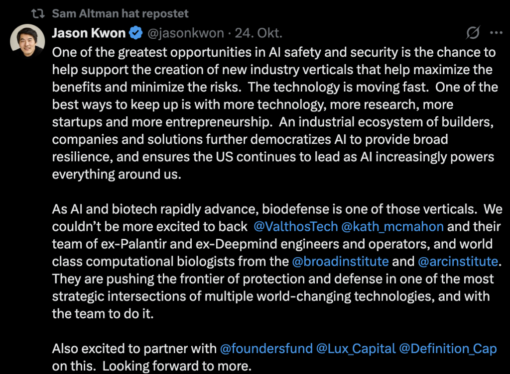 Jason Kwon von OpenAI zur Förderung von Valthos