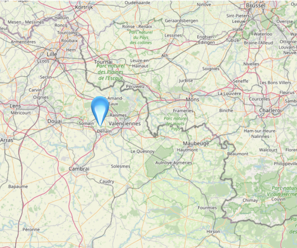 Position von Escaudain in Frankreich - OpenStreetMap