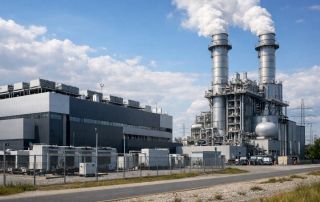 Rechenzentrum und Gaskraftwerk