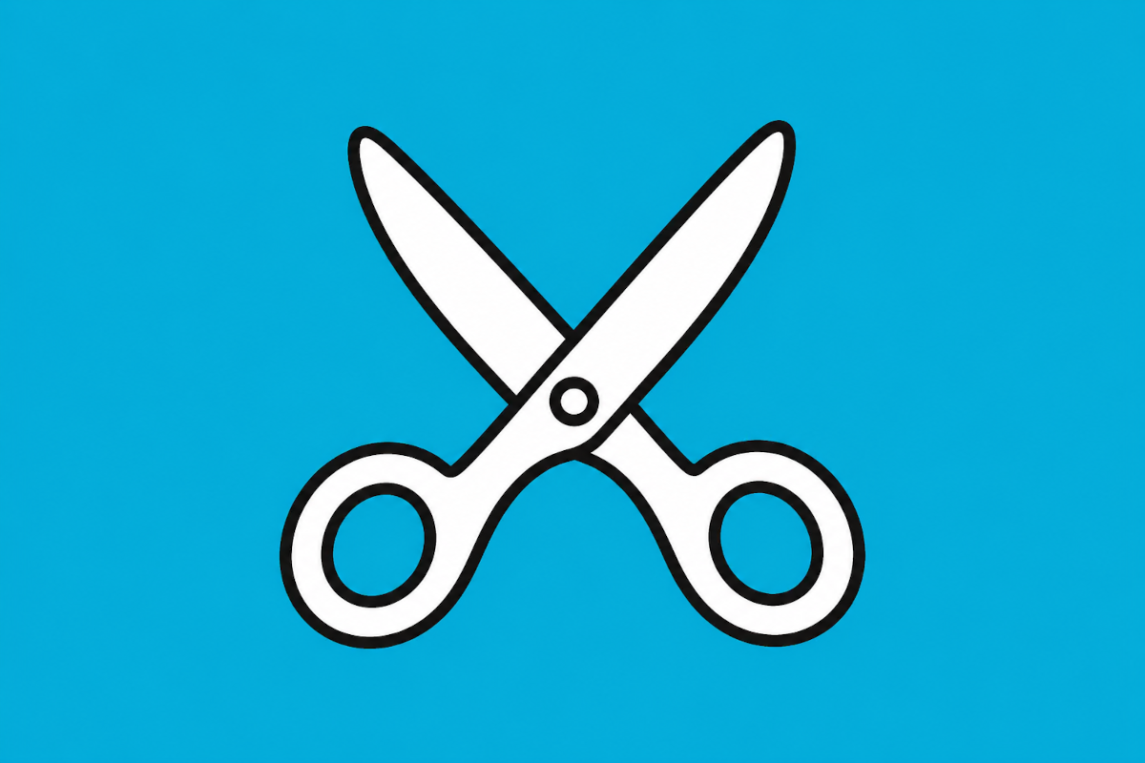 Schere als Symbol für soziale Ungleichheit