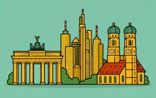 Berlin, Frankfurt, München