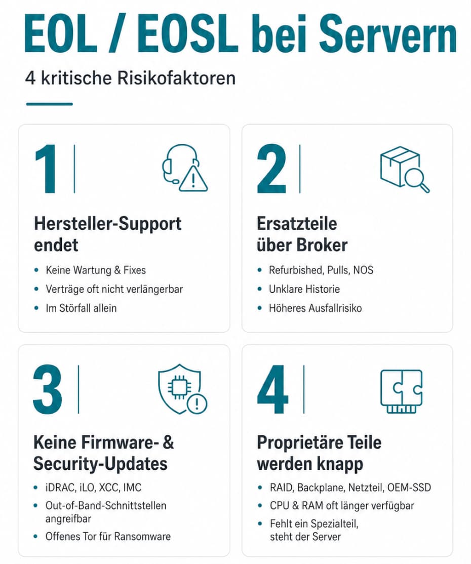 EOL / EOSL: kritische Risikofaktoren bei Servern